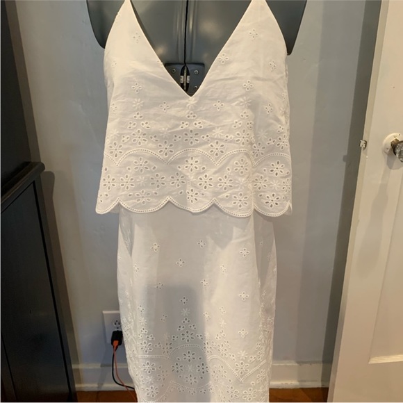 Cami NYC The Ashley Popover Eyelet Mini Dress in White - Size Small - Picture 4 of 8